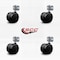 Service Caster 2'' Nylon Twin Wheel Casters with Side Mounting Bracket , 4PK SCC-UHGR02S50-NYS-716-4-CB180-4 - alternate 3